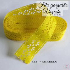 Fita gorgurão Vazada Pétalas importada 35mm (15 metros) - comprar online