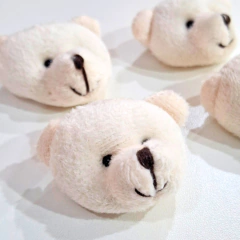 Aplique cabeça Ursinho pelúcia (4 unidades) - comprar online