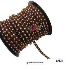 Courinho Camurça com Tachinhas 4mm - 1 metro - loja online