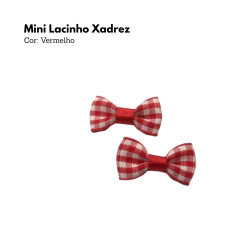 Imagem do Mini Lacinho Xadrez (6 unidades)