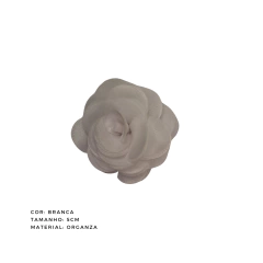 Flor de Organza 5cm - Atelie Rosa di Pano