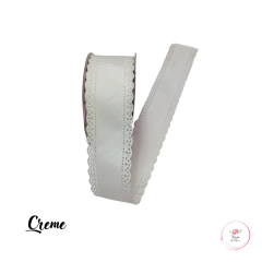 Imagem do Fita gorgurão lisa com Borda vazada 35mm