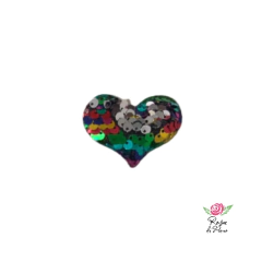 Aplique Coração de Lantejoula - 4cm - 2 Unidades - comprar online