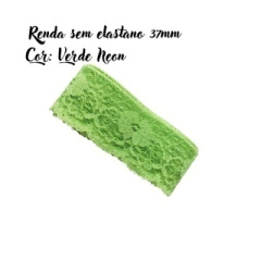 Renda sem elastano 37mm - (3 metros) - Atelie Rosa di Pano