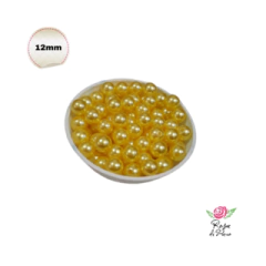 Pérola Inteira (com furo) 12 mm - Atelie Rosa di Pano