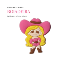 Aplique Boiadeira Emborrachado 4,3cm - comprar online
