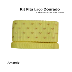 Kit Fita gorgurão LAÇO dourado (6 metros) na internet