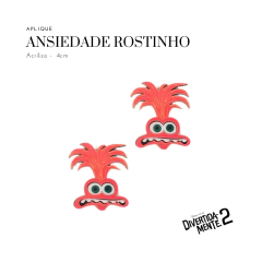 Aplique Divertida-Mente Rostinho Acrílico - Atelie Rosa di Pano