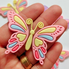 Aplique Borboleta emborrachado 4,8cm (2 unidade) - comprar online