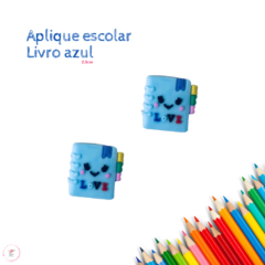 Aplique emborrachado escolar Livro Azul