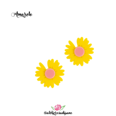 Aplique Margarida Bem me quer (2 Unidades) - Atelie Rosa di Pano