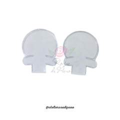 Aplique Orelha Gatinha Plástico Selado 8x6cm - 2 (unidades) ref. 3