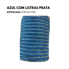 FITA DE VELUDO COM GLITTER ESPONJADA - 10MM (5 METROS) - comprar online