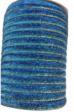 FITA DE VELUDO COM GLITTER ESPONJADA - 10MM (5 METROS) - Atelie Rosa di Pano