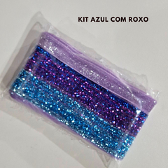 Kit Fita Veludo Esponjada com glitter (2 metros) 1 metro de cada - comprar online