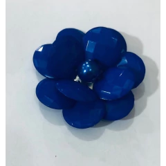 Flor de Acrílico com pérola 5cm (1 unidade) - Atelie Rosa di Pano