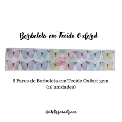 Borboleta em Tecido Oxford 3cm - 8 Pares (16 unidades) - comprar online