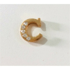 Letras Passantes com Strass 2cm (1 unidade) - Atelie Rosa di Pano