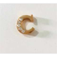 Letras Passantes com Strass (1 unidade) - Atelie Rosa di Pano