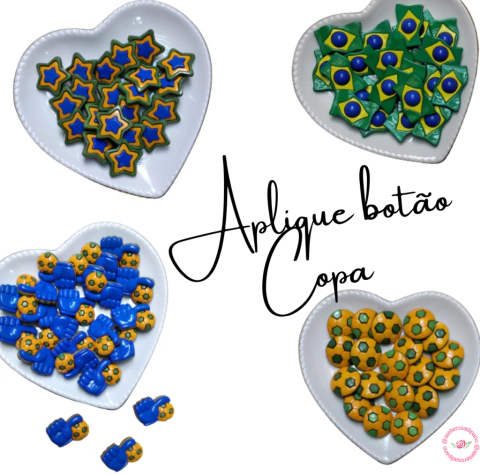 Aplique Botões da Copa - (5 unidades)