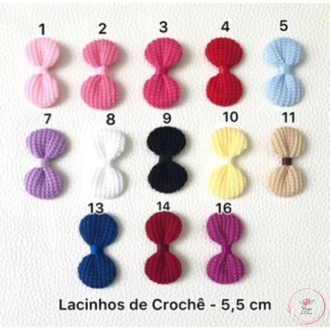 Lacinho de Crochê 5,5 cm (6 unidades)