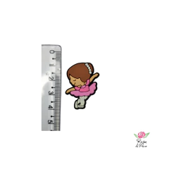 Aplique Bailarina Rosa Emborrachado - 2 Unidades - comprar online