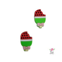 Aplique Picolé Melancia Mordida Emborrachado - 2 Unidades
