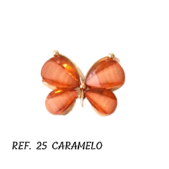 Aplique Borboleta Metal com Pedra - Atelie Rosa di Pano
