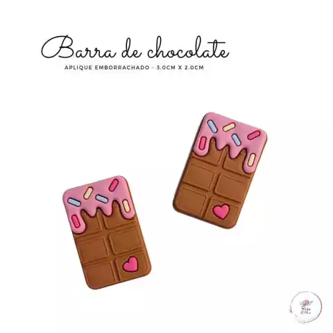 Aplique emborrachado Barra de chocolate