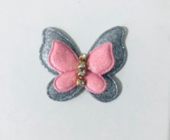 Borboleta de Glitter com Strass - 4,5cm (1 Unidade) na internet