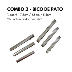 Combo Bico de pato 75 unidades sortidas (25und de cada tamanho) - Atelie Rosa di Pano