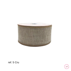 Imagem do Fita de Juta com Fio dourado 4cm (rolo com 3 metros)