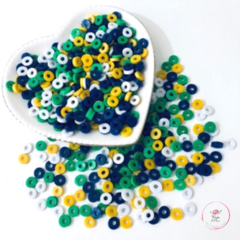 Entremeio Disquinho de Fimo 8 mm cores da COPA (20 Gramas)