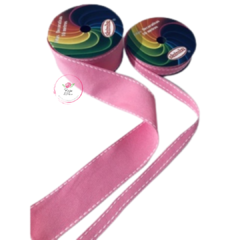 Kit Fita Escolar Sinimbu Pespontada Rosa 10 mm e 38 mm (3 metros de cada)
