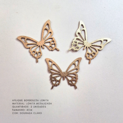 Aplique Borboleta Lonita 4cm (2 unidades)