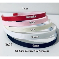Kit Tiara Forrada com Fita Gorgorão 1 cm (5 Unidades) - comprar online