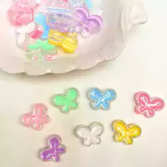 Entremeio de Acrílico Borboleta com Furo Passante - Cores Sortidas - comprar online