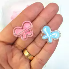 Entremeio de Acrílico Borboleta com Furo Passante - Cores Sortidas na internet