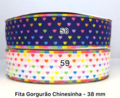 Fita Gorgurão Coração 38 mm (3 Metros)