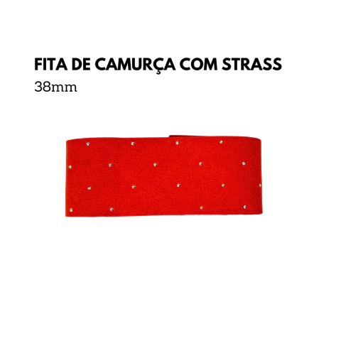 Fita de Camurça Com Strass - 3 Metros - (38mm) - comprar online