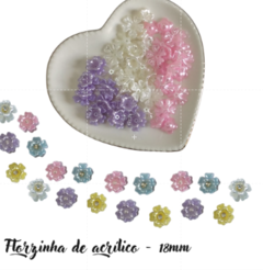 Florzinha de Acrílico 18mm - 20 Unidades (10 Unidades de cada modelo)
