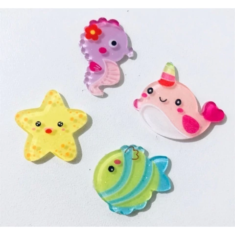 Aplique Fundo do Mar Sortido - 30 Unidades