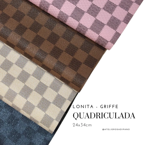 Lonita Quadriculada (Xadrez) Griffe - 24x34 cm (1 unidade)