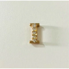 Letras Passantes com Strass (1 unidade) - Atelie Rosa di Pano