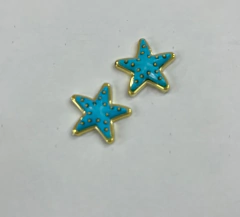 Aplique Botão Estrela Pequena 2,5 cm (2 unidades) - Atelie Rosa di Pano