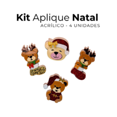 Kit Apliques Natal Acrílico 4 unidades sortidos