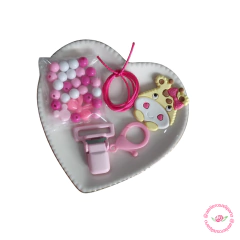 Kit Prendedor de chupeta Girafa lacinho