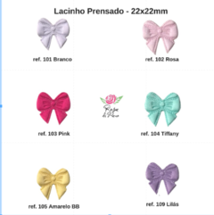 Lacinho Prensado 22x22mm - 50 unidades - comprar online