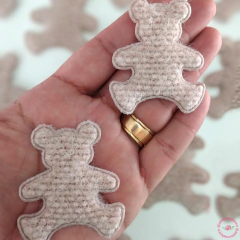 Imagem do Aplique Ursinho de Lã (5 unidades)