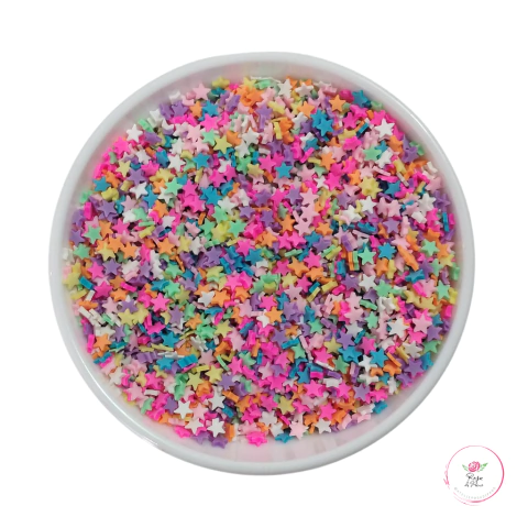 Aplique Fimo Fatiado Mini Estrela 5mm (10 gramas)